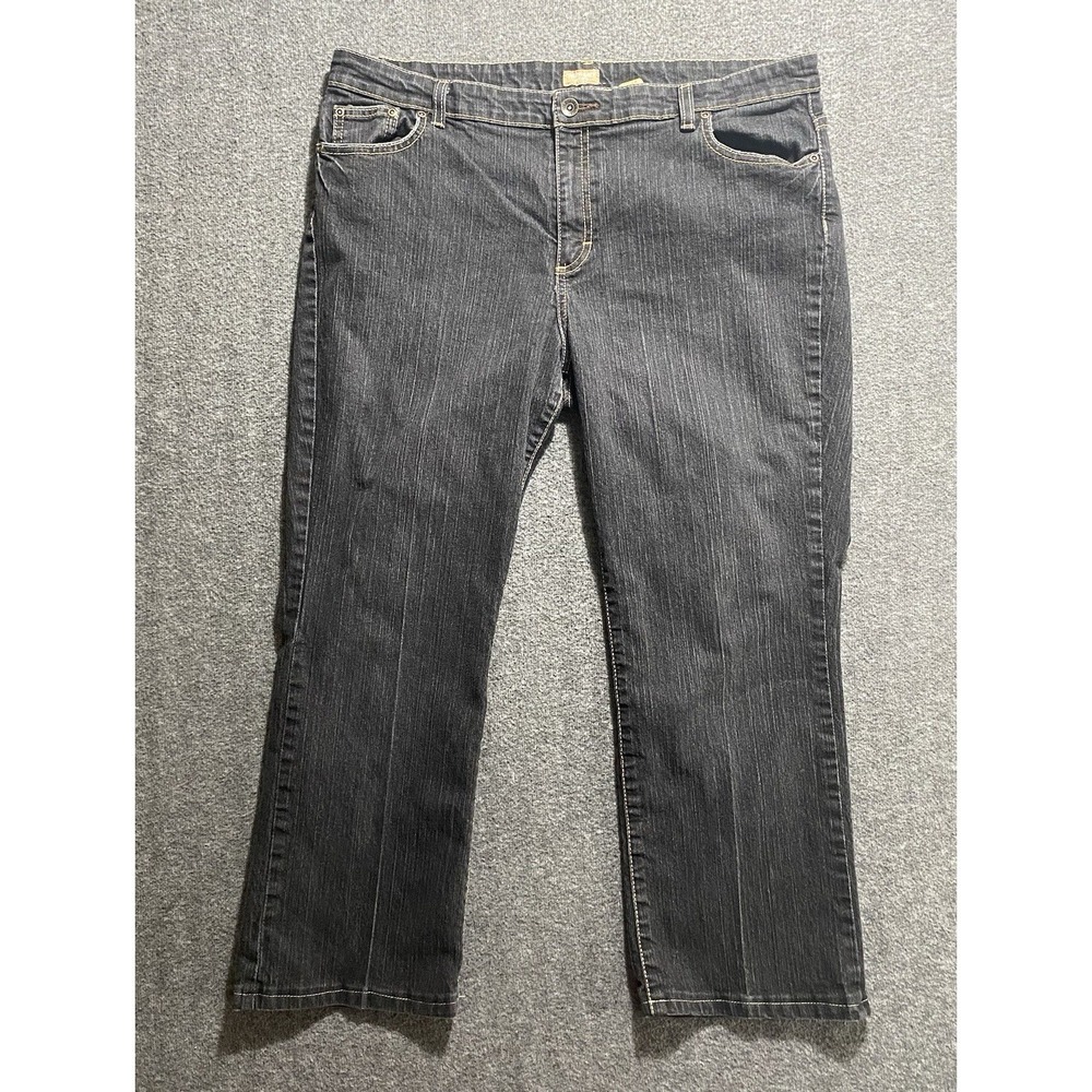 Canyon River Blues Charcoal Black Straight Leg Jeans Women Size 16 192096BL